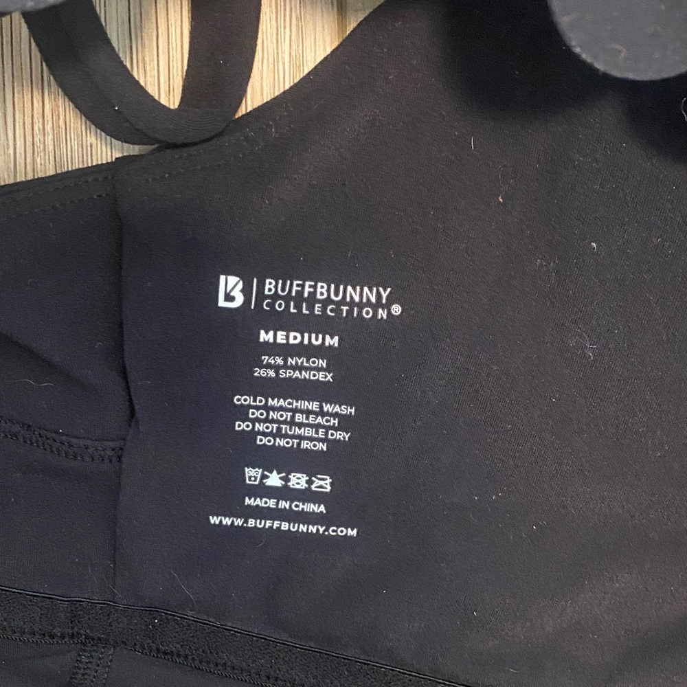 BuffBunny Black Scalloped Sports Bra - Picture 3 of 3